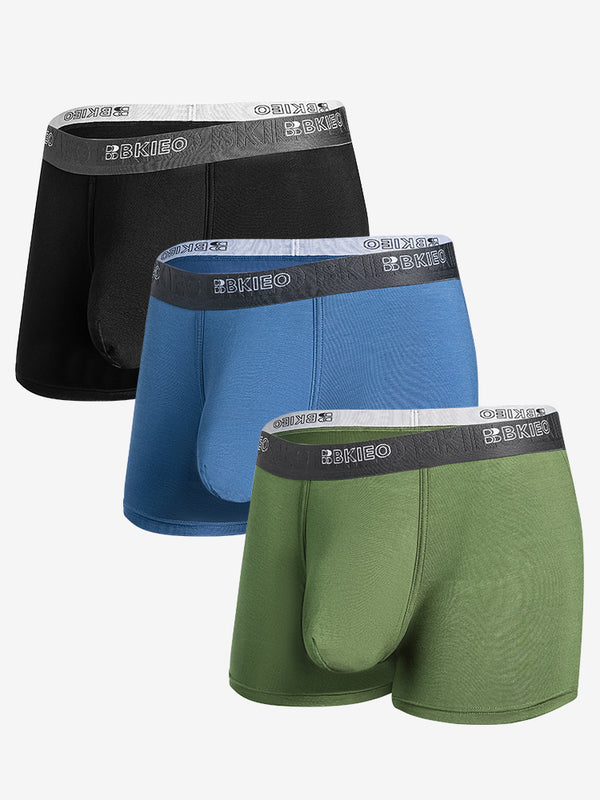 Modal Men Stretch Trunks with Spacious Pouch, 3-Pack