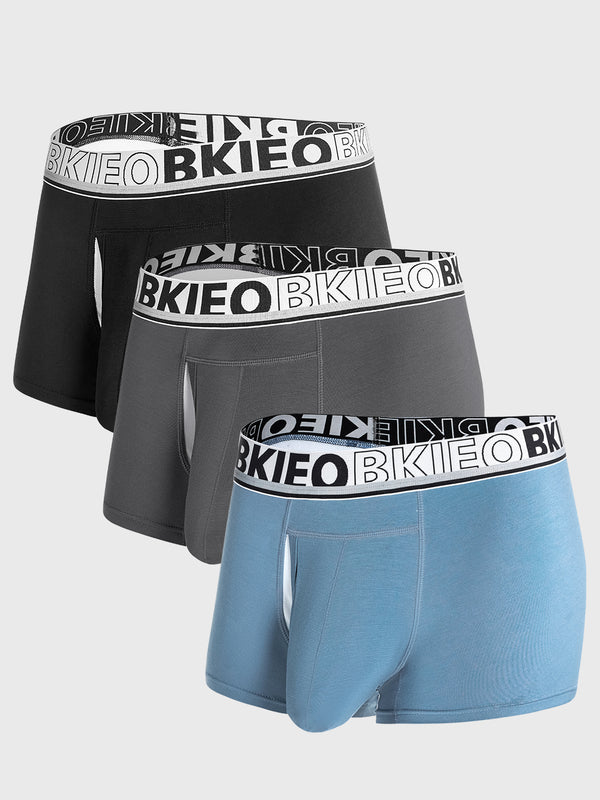 Moods-of-the-Week Spacious Pouch Trunks w/ Fly, Made from TENCEL™ Modal Fibers, Multi-Pack